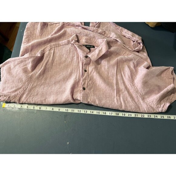 Men's Linen Blend Shirt XL INC International Concepts Button-Down Beachy - Picture 4 of 10